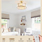 Gold Twenty Inch Boho Iridescent Crystal Ceiling Fan