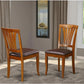 Avon Dining Chairs Set Of 2 Saddle Brown Faux Leather Upholstered Wood