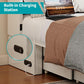 White Queen Murphy Cabinet Bed USB Charging-3