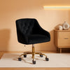 Black Velvet Office Chair 360 Swivel For Home Office-0
