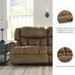 Dark Brown Luxuriously Electric Reclining Sofa USB