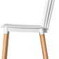 White Polypropylene Dining Chairs With Beechwood Legs