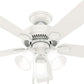 44 Inch Indoor Ceiling Fan With LED Lights Quiet Motor