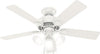 44 Inch Indoor Ceiling Fan With LED Lights Quiet Motor