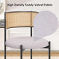 Gray Rattan Back Mid Century Dining Chairs Set Of 2