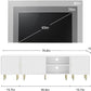 White TV Console With Entertainment Storage 80 Inch