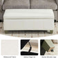 41-Inch White Faux Leather Storage Ottoman End-Of-Bed
