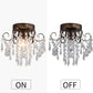 Small Black Flush Mount Ceiling Light Fixture 1 Light