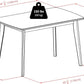 Shaye Walnut Dining Table Solid Wood 47.2 Inch Length
