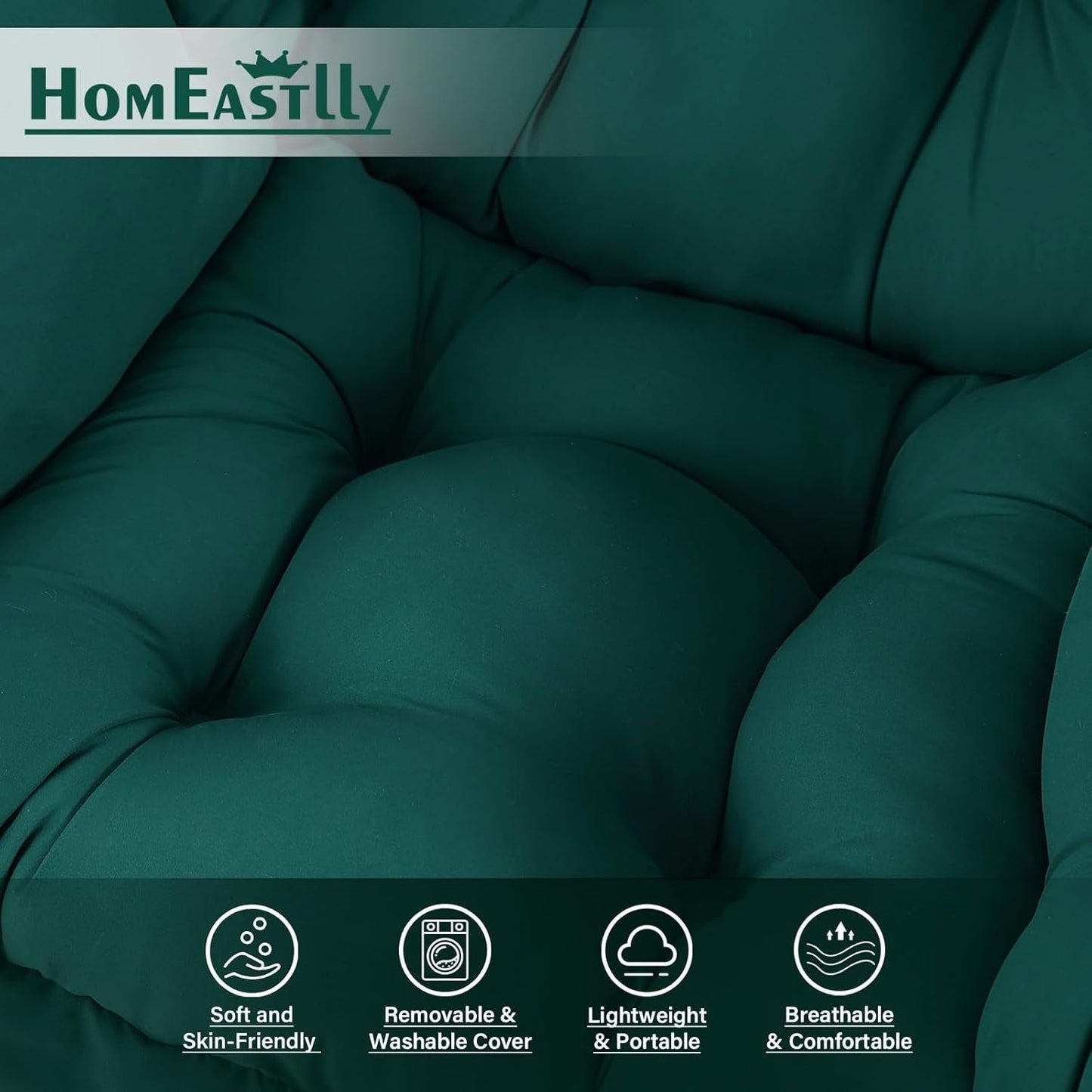 Large Dark Green Upholstered Ottoman Armchair Office