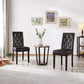 Faux Leather Dining Chairs Brown Set Of 2 For Dining Room