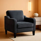 Dark Grey Mid Century Modern Accent Chair For Living Room