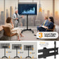 Universal Mobile TV Stand Featuring Adjustable Height