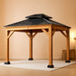 10x12 Weatherproof Natural Gazebo With Galvanized Roof