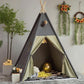 Charcoal Grey Teepee Playhouse With Cushioned Mattress