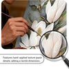 White Flower Canvas Wall Art Ready To Hang 24x32 Inches
