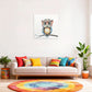 Ultra Durable Colorful Owl Canvas Wall Art Twenty Four Inches