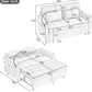 Premium Grade Ultra Chenille Sleeper Sofa With USB Ports