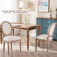 French Country Dining Chairs Set Of 4 With Linen Upholstery And Solid Wood Legs