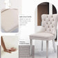 Velvet Dining Chairs Set Of 2 Beige Tufted Upholstered