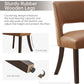 Brown Faux Leather Dining Chair Set Of 2 Upholstered