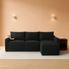 114 Inch Modular Contemporary Sectional Sofa Black
