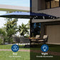 15FT Weatherproof Double Sided Outdoor Patio Umbrella