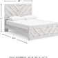 Ashley Cayboni Farmhouse Queen Panel Bed White wash