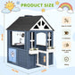 Quality Cedar Outdoor Playhouse With Kitchen Accessories