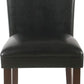 Parsons Dining Chair Black Faux Leather Modern Style