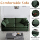 Two Piece Loveseat And Armchair Set In Evergreen Chenille