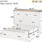 White Queen Murphy Bed Incorporating Charging Station-1
