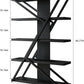 Industrial Book shelf Five Tier Solid Oak Wood Metal
