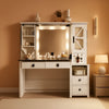 Celestial White Makeup Vanity Desk With Illumination