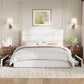Full Size Platform Bed Underbed Storage Drawers White