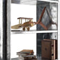 Silver Industrial Metal Bookcase Home Office Storage