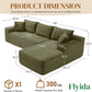 95 Inch Boneless Cloudlike Sectional Sofa MemoryFoam