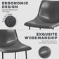 Faux Leather Dining Chairs 18 Inch Set of 2 Mid Century