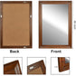 Rectangular Farmhouse Wood Bathroom Mirror 30x40 Brown