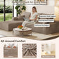 95-Inch Modular Sectional Sofa Sleeper Upholstered