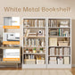 Floor Standing White Five Tier Adjustable Bookcase