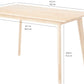 FSC Certified Solid Wood Rectangular Dining Table Seats Four Natural Finish
