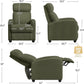 Dark Green Corduroy Adjustable Recliner Chair For Living Room
