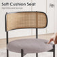 Gray Rattan Back Mid Century Dining Chairs Set Of 2