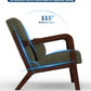 Green Sherpa Upholstered Solid Wood Comfortable Chair