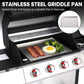Gas Charcoal Barbecue Grill System Porcelain Grates