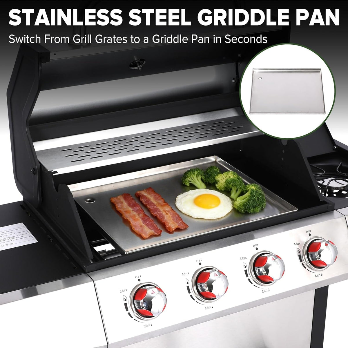 Gas Charcoal Barbecue Grill System Porcelain Grates