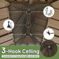 8x10Ft Hardtop Galvanized Steel Patio Gazebo Brown