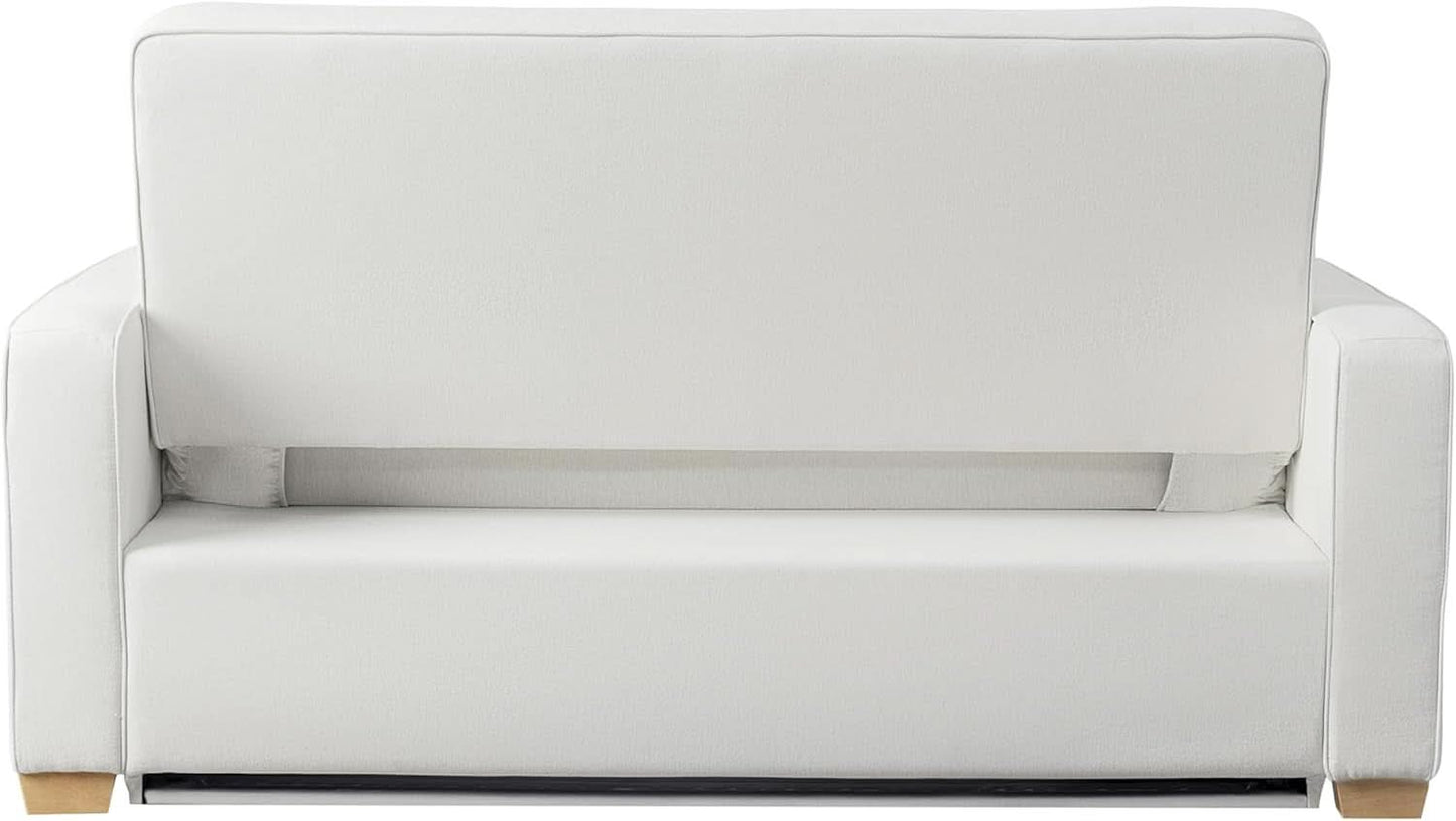 Queen Size Convertible Sleeper Sofa Oyster Upholstery-3