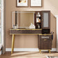 48 Inch Vanity Desk With Mirror Led Lights And Charging Station-2